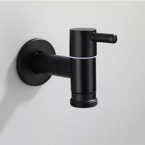304 Stainless Steel Mate Black Color Finished Washing Machine Outdoor Garden Faucet Tap Water Bibcock