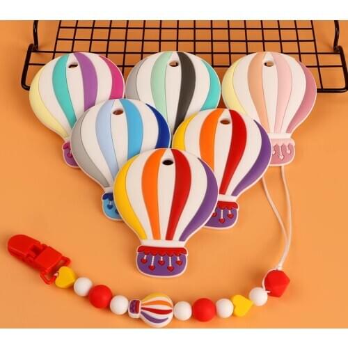 Kovict 5/10pcs Hot Air Balloon Silicone Baby Teether rodent Baby Teething Toys Chewable Animal Shape Baby Products Nursing Gift