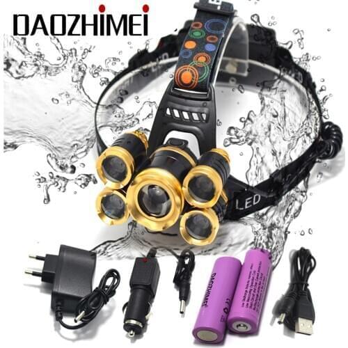 8000 lumens XML T6+4Q5 led headlamp powerful led flashlight torch for camp hike repair emergency light fishing outdoor headligh