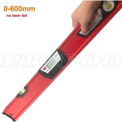 400mm 600mm digital laser level digital angle finder spirit level upright inclinometer electronic protractor ruler with magnet