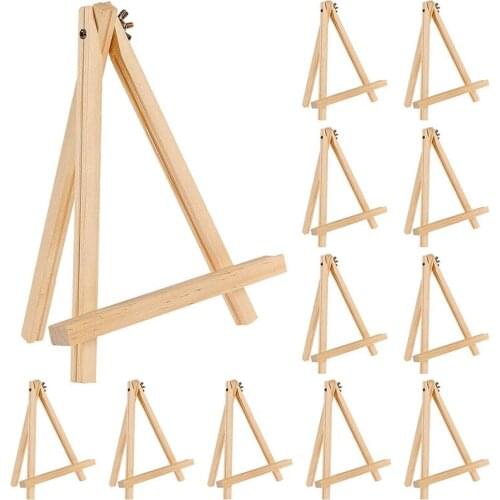 PPYY-Wooden Easel, 12 Pieces, Table Easel, Crafts, Painting, Children, Artist, Adult, Student, Classroom Shelf