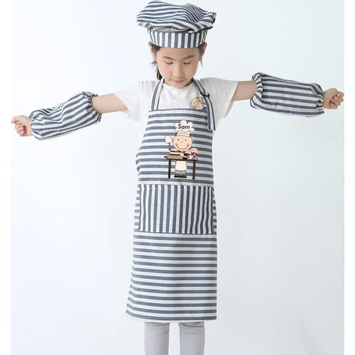 Childrens baking smock baby eating children anti-stain painting childrens apron painting clothes spring and summer protect