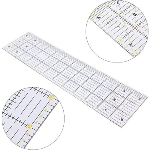 1PC DIY Quilting Sewing Patchwork Ruler Cutting Tool Thick Transparent 30/45/60cm Q145