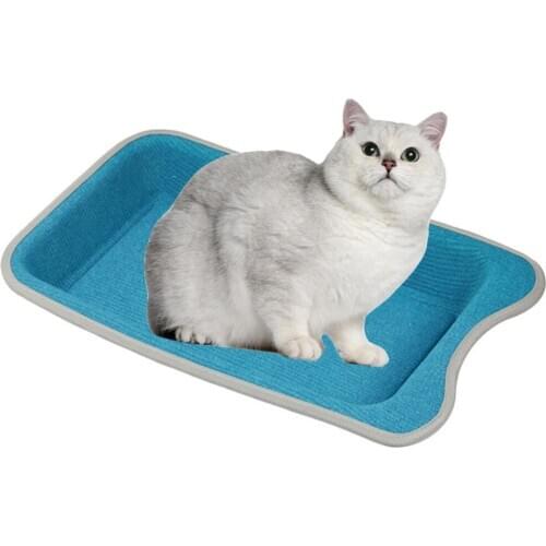 Square Cat Bed House Pet Natural Felt Nest Cushion Kitten Magic Claw Tray Pot Nonslip Dog Sleeping Bag Mat For Small Pets Cats