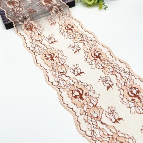 3y/lot Width 9 inch (23cm) Elastic Stretch Lace Trim For Lingerie Sewing Craft DIY Apparel Fabric Lace Garment Accessory
