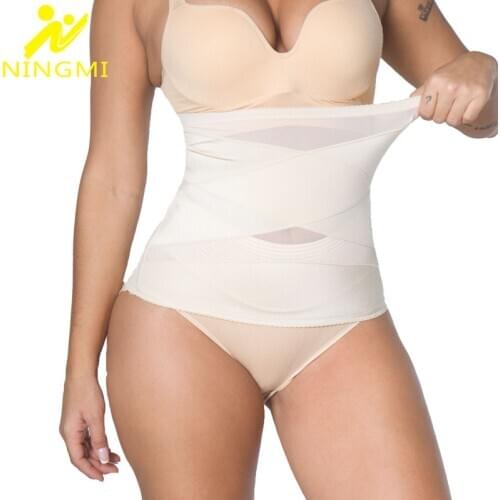 NINGMI Tummy Waist Trainer Slim Body Shaper Slimming Shapewear Corset Belt Tummy Underwear Strap Fajas Girdles Waist Cincher
