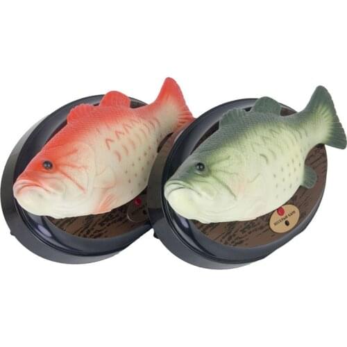 Electronic Singing Plastic Fish Funny Toy Simulation Fishes Novelty Spoof Toys Halloween Decorating Play gift