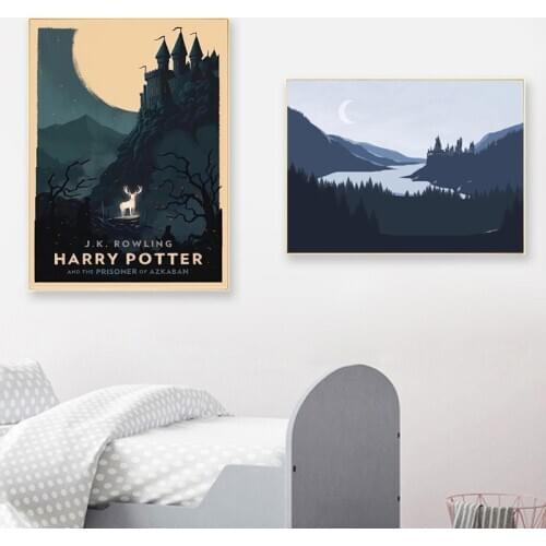 Harry Castle Wizarding Places Canvas Painting Classic Movie Poster Prisoner of Azkaban Art Prints Wall Pictures Bedroom Decor