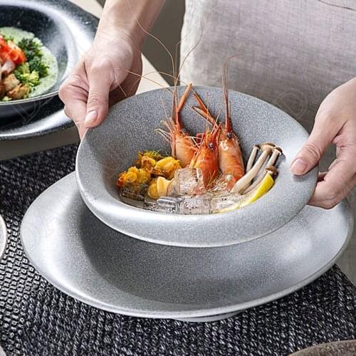 Creativity Shaped Ceramic Tableware Fruit Salad Plate Soup Plates Dinner Dishes Western Disc Kitchen Home Decorative Food Tray