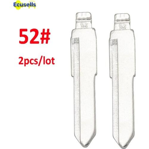 2pcs/lot NO.52 Car blank uncut Key Blade 52# HU133R HU87 fly key for KD remotes