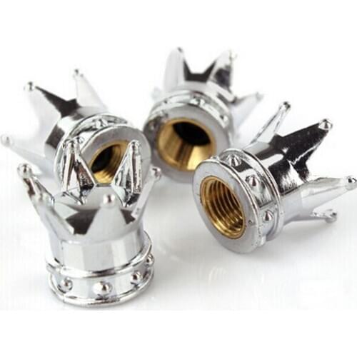 Car Truck Motocycle Bike Crown Shaped Tire Wheel Stem Air Valve Cap High Quality Tyres Accessories 4 Pcs/Lot