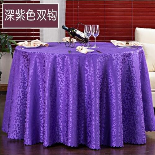 TOP Round Jacquard Polyester Tablecloth Embroidered Tablecloths Wedding Table Cloth Table Cover For Banquet Wedding Decoration