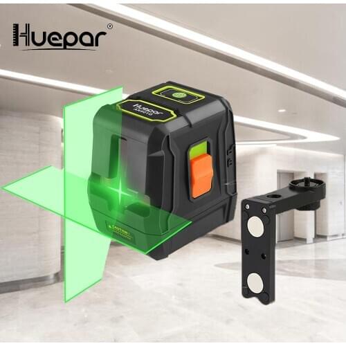 Huepar Cross Line Laser Level Green Higher Visibility Self Leveling Huepar 30m 98ft
