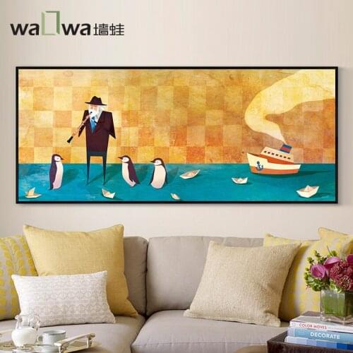 Mr. Ou wall frog modern living room decorative painting mural painting art painting simple bedroom bedside frame painting fish