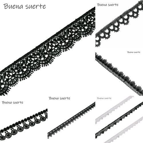 New ! 2Y 14 Kinds of Style Small Flowers Butterfly Handmade Trim Material Lace Fabric Ribbon DIY Garment Sew Accessories Narrow