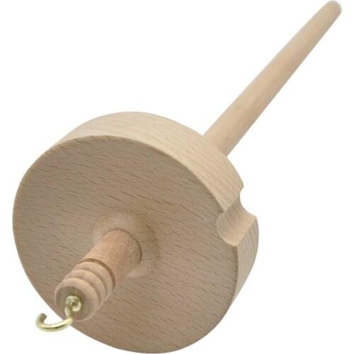 Drop Spindle Top Whorl Yarn Spin Hand Carved Wooden Tool Gift for Beginners STTA889