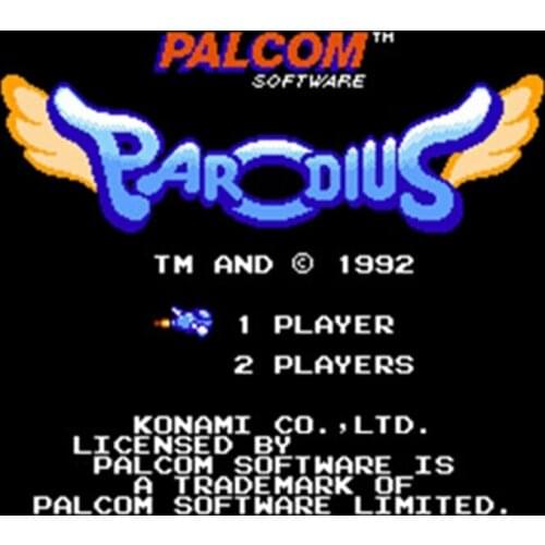 Parodius 60 Pins English Version Game Cartridge for 8 Bit 60pin Game Console