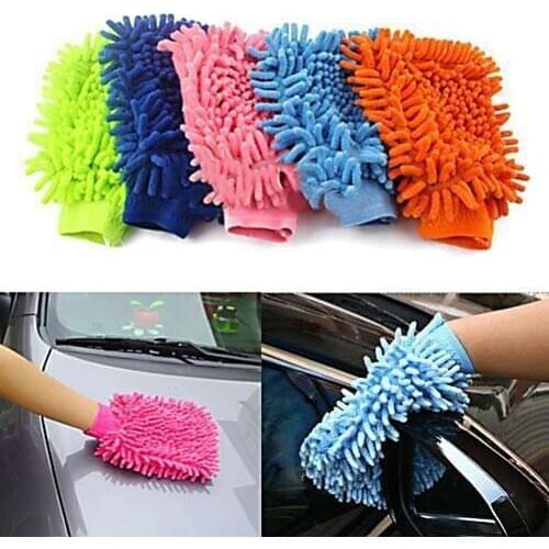 Super Microfiber Car Truch Wash Washing Single Sided Anti-Scratch Cleaning Glove