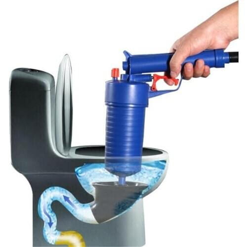 Air Power Drain Blaster Gun High-Pressure Powerful Manual Plunger Pipe Clog Dredger Remover Toilets Sink Bath Kitchen Cleaner