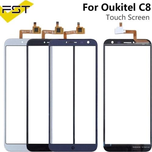 High Quality Sensor For Oukitel C8 Touch Screen Touch Screen Digitizer Glass Panel Touch Without LCD Replacement Parts+Tools