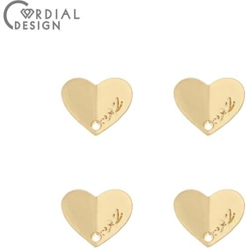 Cordial Design 200Pcs 9*11MM Jewelry Accessories/Love Shape/DIY Charms/Pendant For Earring/Hand Made/Jewelry Findings Components