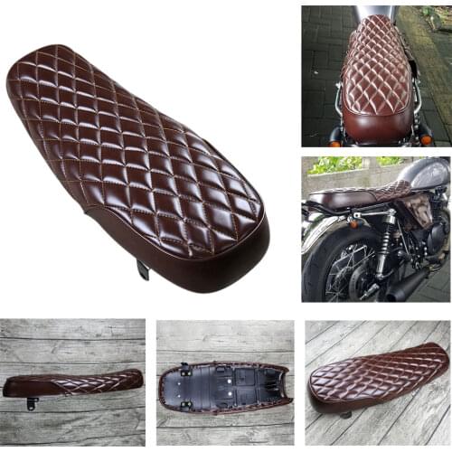 Motorcycle Retro Seat, Vintage Flat Saddle Brat Seat- Motorbike Seat Accessories