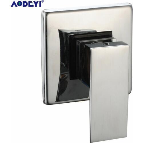 Solid Brass Bathroom Shower Mixer Valve Single Function Hot and Cold Mixing Wall Mounted Valve Chrome/Black