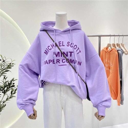 High Quality Oversized Sweatshirt womens clothes tops Hoodies Harajuku Warm Pullover Coat Drawstring Solid Womens Korean