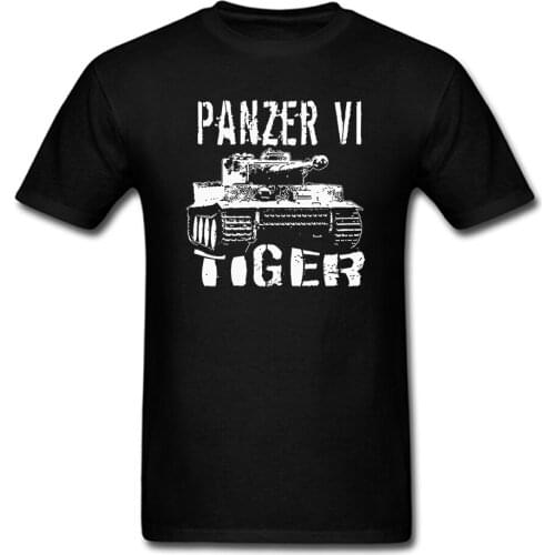 Tiger Tank Panzer VI T shirt Men WWII WW2 German Werhmacht Waffen ASL FURY casual gift tee USA Size S-3XL