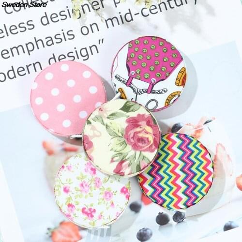 Mini Retractable Portable Ruler Tape Measure Fabric Covered Tailor Ruler Sewing Tools Accessories #A, #B, #C, #D ,#E