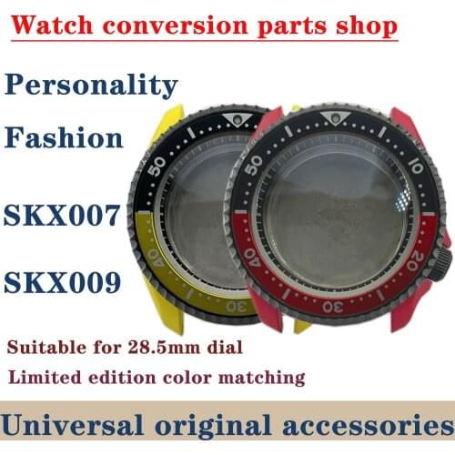 Watch Parts SKX007 modified watch case Suitable For 4R/ NH35 / NH36 movement diving watch for 28.5mm dial