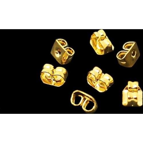 Latest Designed 4*5mm Gold Ear Plugs 20pcs/lot Earring Hook for Earring back stopper FRB010-19