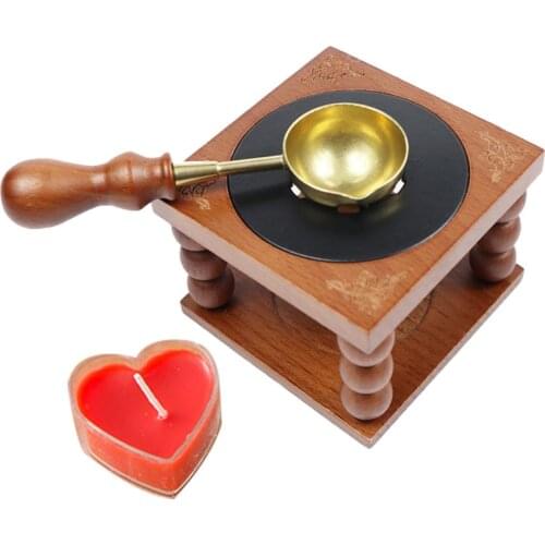 1 Set Sealing Wax Stove Vintage DIY Sealing Wax Stove Lacquer Melting Furnace Candle Melting Spoon