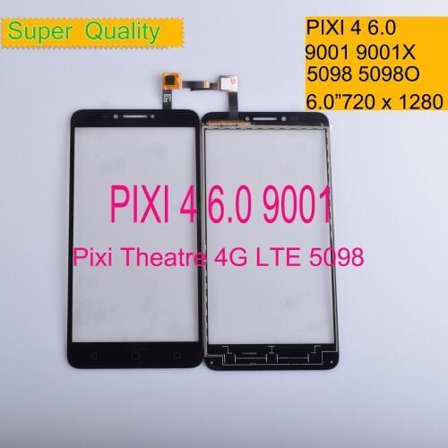 10Pcs/lot For Alcatel One Touch Pixi 4 6.0 OT9001 9001 9001X 5098 OT5098 Touch Screen Panel Sensor Digitizer Front Glass