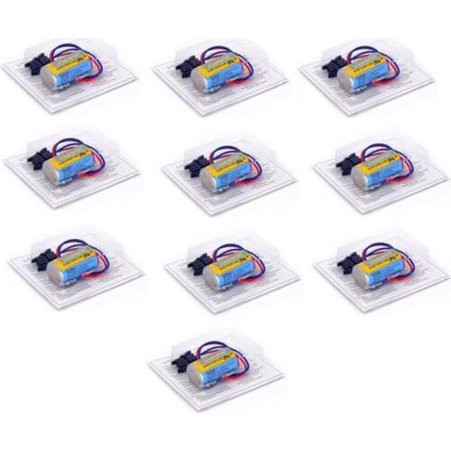 Original A6BAT ER17330V PLC 3.6V 2000mAh Lithium Industrial Battery with Plug For Mitsubishi Servo A6BAT PLC Battery