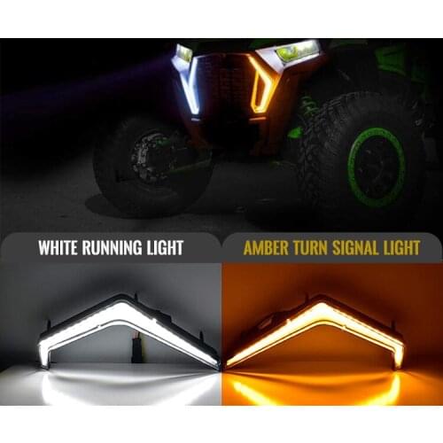 12V Front Driver Signature Light white amber turn signal light RGB for Polaris RZR XP Turbo 4 Turbo Xp 1000 4 1000 2019