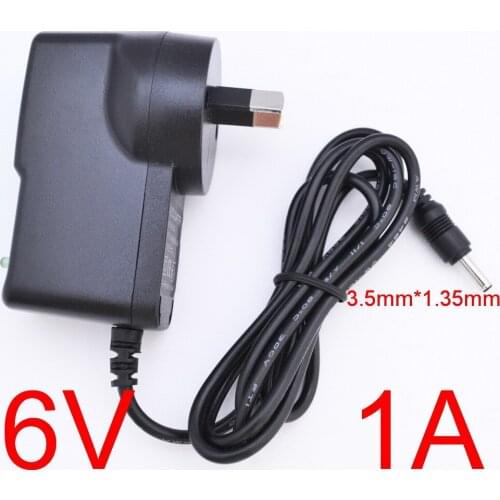 50PCS 6V1A AC 100V-240V Converter Adapter DC 6V 1A 1000mA Power Supply AU 2 Plug DC 3.5mm x 1.35mm
