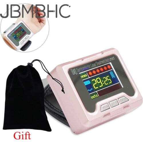 650nm Laser Therapy Machine Diabetic Wrist Watch for Diabetes Hypertension Treatment Sinusitis Therapeutic Apparatus Health Care