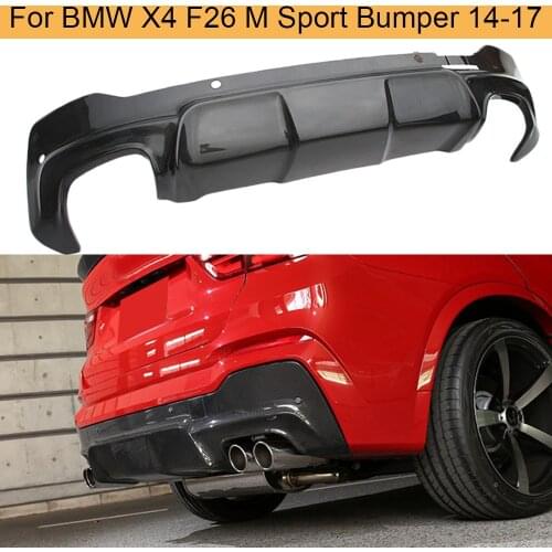 Carbon Fiber Car Racing Rear Bumper Diffuser For BMW X4 F26 M Sport Bumper 14-17 xDrive35i Rear Bumper Diffuser Lip Spoiler