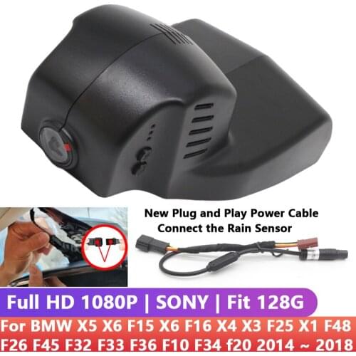 HD 1080P Night Vision Wifi Car DVR Dash Cam For BMW X5 X6 F15 X6 F16 X4 X3 F25 X1 F48 F26 F45 F32 F33 F36 F10 F34 f20 2014~ 2018