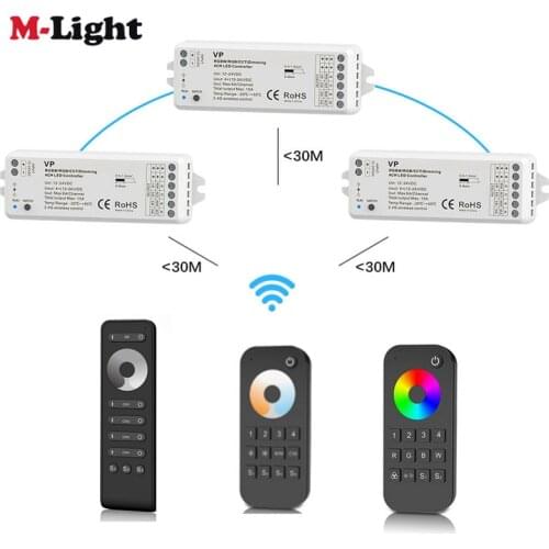 VP 4 in 1 CH LED Dimmer Switch DC12V 24V 15A PWM Wireless 2.4G RF Touch Remote Controller for 5050 3528 DIM RGB RGBW LED Strips