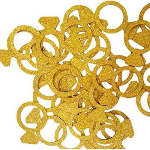 100 Pcs A Pack Glitter Rose Gold Diamond Crown Star Paper Confetti For Balloon New Year Wedding Birthday Party Table Decoration