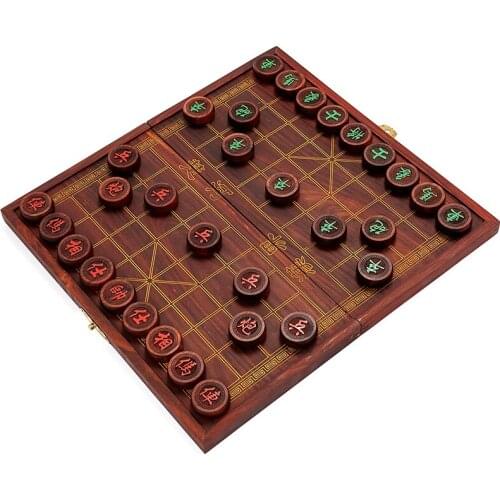 Large Luxury Chess Folding Board Game Pieces Boutique Chinese Chess Creative Hidden Annatto Xadrez Jogo Family Games EK50QL