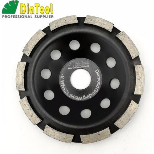 DIATOOL 5" Diamond Grinding Disc #30/40 Coarse Fast Working 125mm Single Row Cup Wheel For Abrasive Material