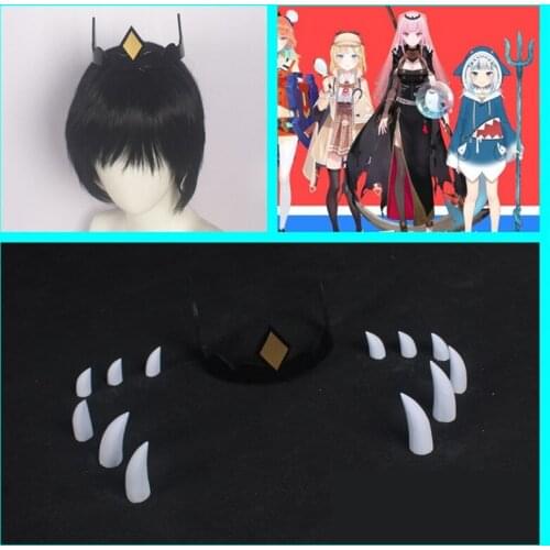 Hololive English Vtuber Cosplay Shoulder Horns Head Clip Headwear Hairwear Cosplay Props Accessories Halloween