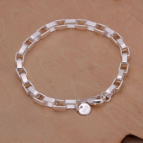 H203 free shipping bracelet, free shipping fashion jewelry Big Rectangular Bracelet /aywajqda avkajmra silver color