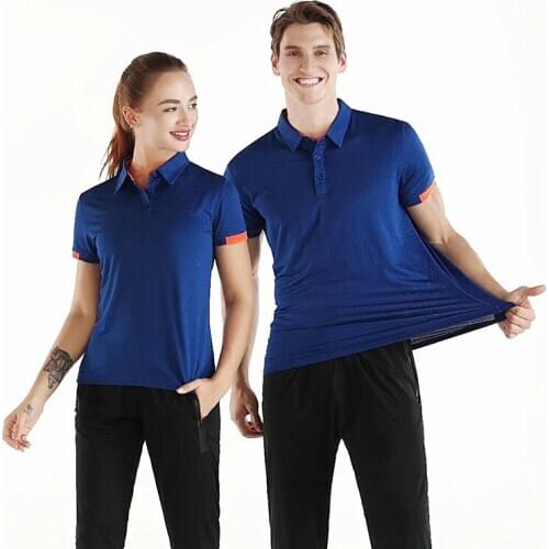 Cotton Couples Lovers Running T-shirt Lapel Men and Women T Shirt Matching Tshirt Print Summer T-shirt Casual Tops