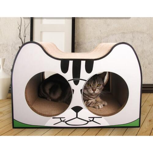 Ultimate Cat Face Cat Scratcher Lounge Bed Cardboard Paper High Quality with Cat nip