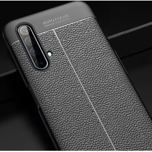 Leather Texture Back Case For Realme X50 Pro 5g Matte Frosted Soft Tpu Silicone Cover