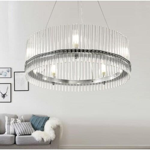 Italian crystal glass chandelier restaurant round designer creative personality hotel living room chandelier